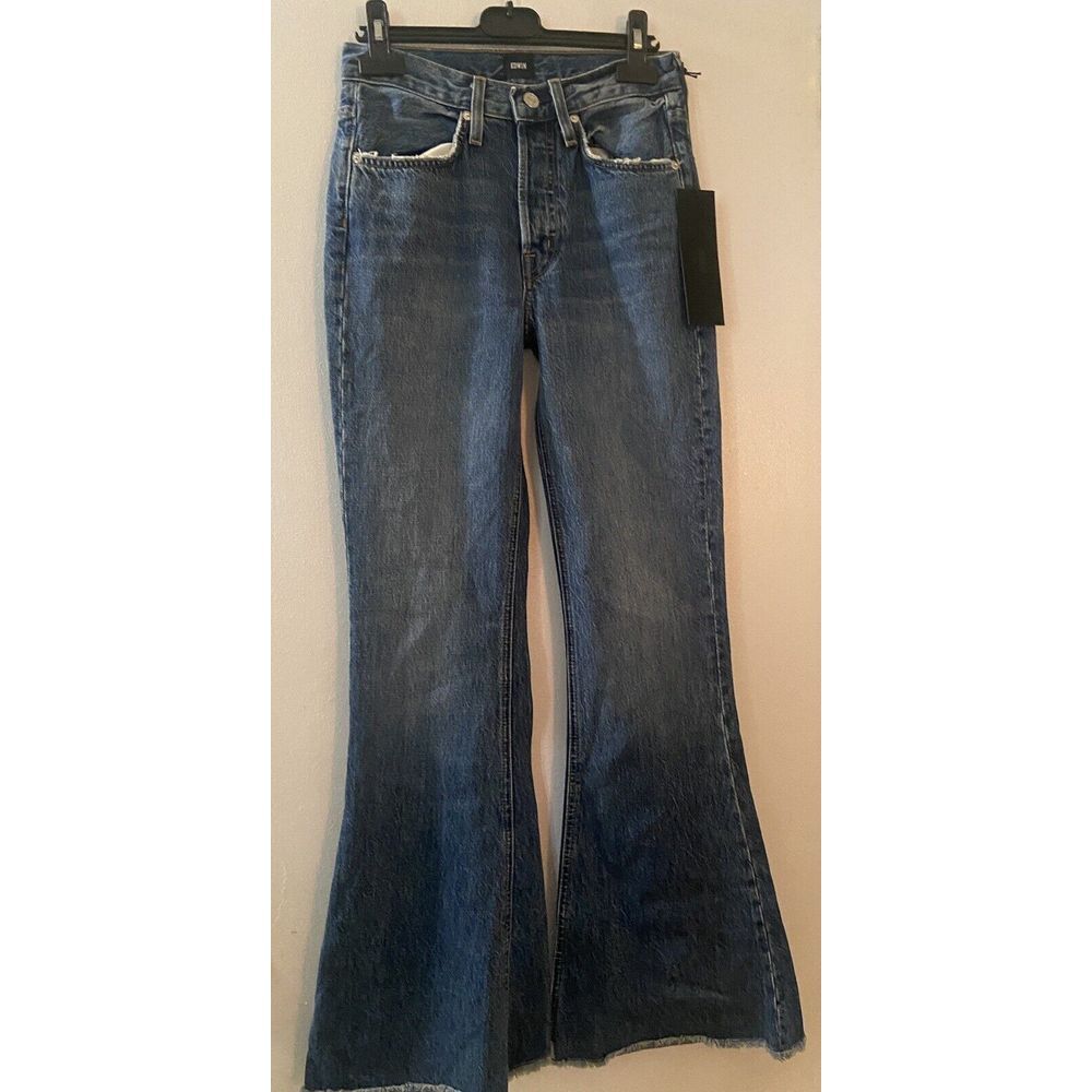 EDWIN Women's Chrissy Rumour Denim Jeans Size 29 Flare Wide‎ Legs Stretch NWT